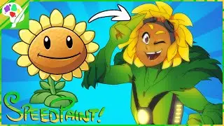 PlantsVsZombies ANIME | Sunflower | SPEEDPAINT!