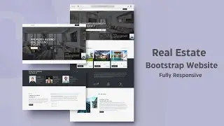 How To Make A Website Using HTML CSS Bootstrap - Real Estate Website - Bootstrap Website Design