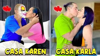 24 HORAS INTERCAMBIANDO DE CASA Y DE PAREJAS 👩🏻‍❤️‍💋‍👨🏻 *Se salió de control* | Karla Bustillo