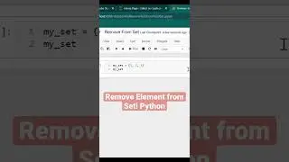 Remove Element from Set! Python 