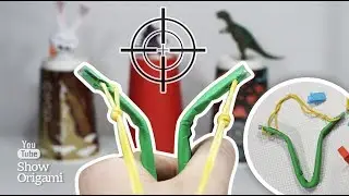 HOW TO MAKE SLINGSHOT 💥 from paper - An easy way to make toy weapons