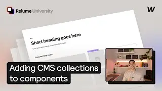 Adding CMS Collections To Components | Relume Library