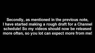 Channel Update!