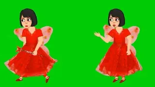 pari cartoon character green screen/green screen cartoon/green screen pari cartoon character