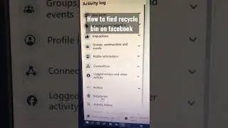 How to find recycle bin on facebook