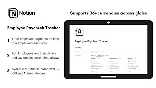 Employee Paycheck Tracker | How to keep track of employee payments using @Notion