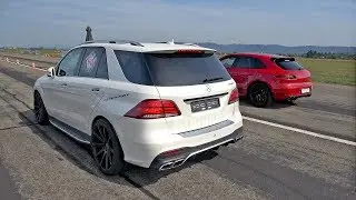 800HP Mercedes-Benz ML63 AMG LA Performance vs Porsche Macan