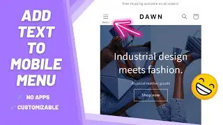 Shopify | Display the word "menu" below the burger menu on Shopify - Dawn & all free themes