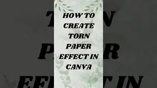 How to create torn paper effect in canva 📸📸 