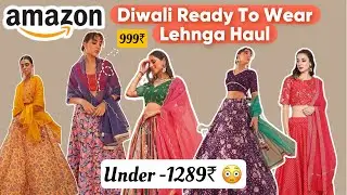 Lehenga Haul From *AMAZON Great Indian Festival Sale * under -1289₹ 💕|| Diwali outfit haul ||💕