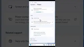 Power and sleep settings in windows 11