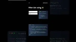 Filter/Search List using JavaScript 🔎