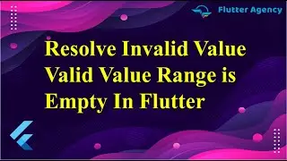 How to Resolve Invalid Value Valid Value Range is Empty In Flutter?