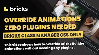 Bricks Builder: Override animations without any plugins