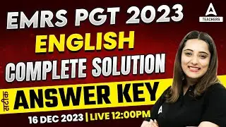 EMRS PGT English Answer Key 2023 | EMRS PGT English Paper Analysis 2023