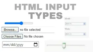 Input types in html