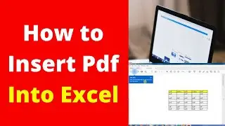 How to Insert Pdf Into Excel