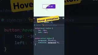 How to create hover animation button using HTML & CSS #htmlfullcourse #html #css #javascript #coding