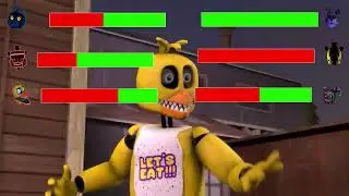 FNAF Fazbear Fights VS Arcade Mayhem WITH Healthbars