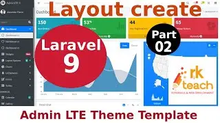 How to Install AdminLTE 3 Template in Laravel 9 part 2 | Create Layout in Laravel