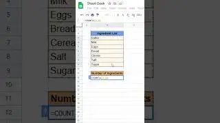 How to count number of items in sheets!