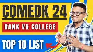 COMEDK 2024 Rank Vs College | Top 10 College List | COMEDK 2024 | Cutoff