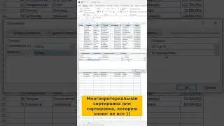 Многокритериальная сортировка или сортировка, которую знают не все ))  #shortsvideo #excel