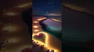 Beautiful Night View of Stars alongside crashing waves