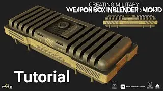 Texturing Sci-Fi Military Weapon Box in Substance Painter and Rendering with Marmoset