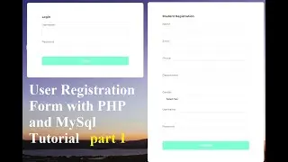 User Registration and Login Form with PHP and MySQL Tutorial 1 - Preparing Files