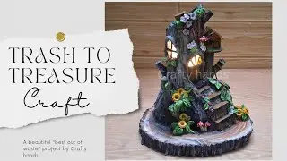 DIY: An amazing fairy house is built in the tree using all trash | Crafty hands