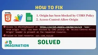 📰How to Solve Origin has been blocked by CORS Policy | Access-Control-Allow-Origin Apps Script