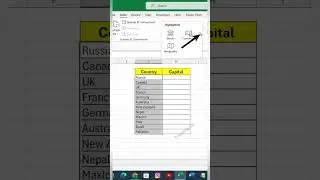 How To Find The Countries Capitals In Excel #focusinguide #focustips #exceltips #tutorial #shorts