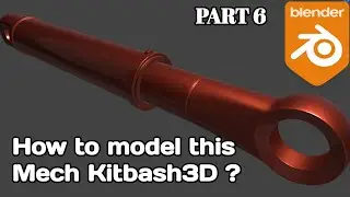 How to model this mechanical kitbash3d in Blender part 6 | hard surface modeling in Blender