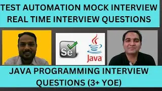 Automation Testing Interview| Java Interview Questions For Selenium Testers