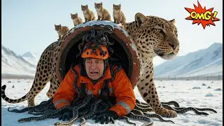 Animal Rescue Story:Shiba Inu Seeks the Rescue Team to Help the Leopard Covered in Strange Snake