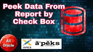 Peek Data From Report And Insert Into Other Table Oracle Apex