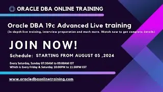 🚀 Oracle DBA Training - New Batch Starting August 3, 2024 | Expert-Led, Comprehensive & Hands-On