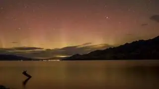 Southern Lights from Lake Hawea, New Zealand - April 23