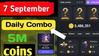 7 September 2024 daily combo Hamster Kombat Today | 7 September daily combo 🔥