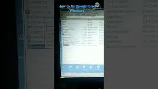 How to fix OpenGl Error in windows
