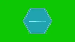 Hexagon Text Placeholder Animation Green Screen 4K | Free to use !