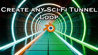 Another Neon Sci-Fi Tunnel Loop - Blender Tutorial