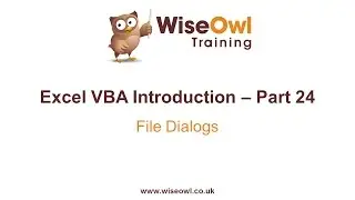Excel VBA Introduction Part 24 - File Dialogs