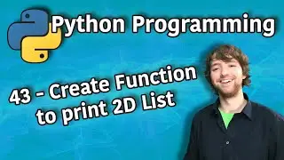 Python Programming 43 - Create Function to print 2D List