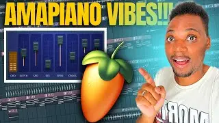 Amapiano beat on FL Studio with stock plugins