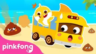 Yellow Bus | Baby Shark's Bus Play | Wheels on the Bus | Car Song & Cartoon | Pinkfong Baby Shark