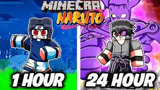 I SURVIVED 24 Hours as an UCHIHA in Naruto Minecraft!