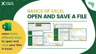 HOW TO OPEN AND SAVE A FILE IN EXCEL 365 BY EXCEL IN A MINUTE