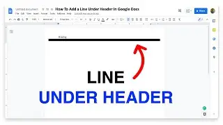 How To Add a Line Under Header In Google Docs